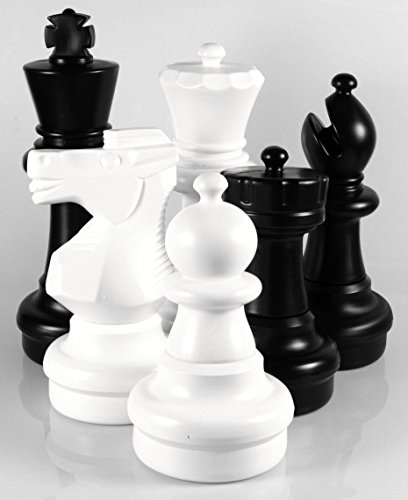 Chess House Premium Giant Chess Set Pieces (25 inch King) Black and White - //coolthings.us