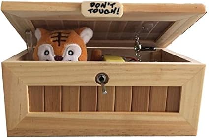 JULYKAI Caja inútil de Madera, Caja electrónica USB de Madera ...