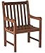 Amazonia Milano 1-Piece Patio Armchair | Eucalyptus Wood | Ideal for Outdoors and Indoors