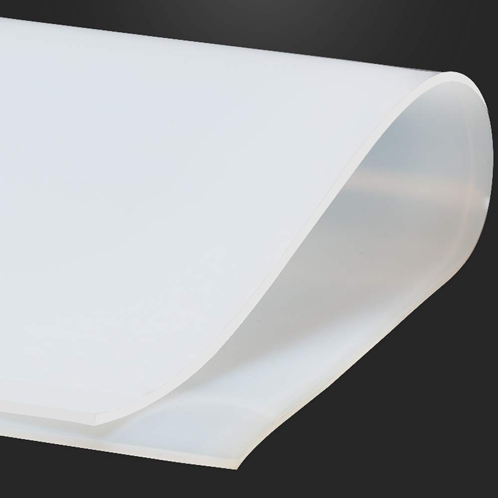 TEN-HIGH Translucent Food Grade Silicone Rubber Sheet, 500mm x 500mm High Temperature Resistant Silicone Rubber Board(Thickness: 1mm)
