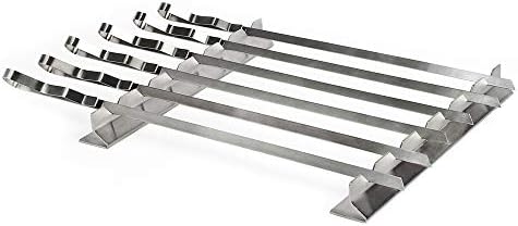 Steven Raichlen Best Of Barbecue Sr8816 Stainless Steel Kabob Rack Set With Six 17 Skewers Buy Online At Best Price In Uae Amazon Ae