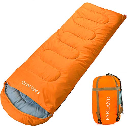 Farland Mummy Sleeping Bag With Compression Sack,20 Degrees ℉,Portable