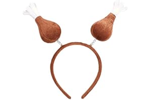 Amscan 2 Pack Thanksgiving Brown Plush Turkey Drumstick Headbopper | Party Accessor