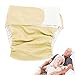 Large Adult Cloth Diaper, Washable and Reusable Incontinence Pants for Old Man Disabled Postoperative Care, Anti-side Leakage Design and Super Absorbent Performance (Yellow)
