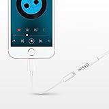 Apple iPhone 7 Audio Adapter iOS 10.3 Buddys - Lightning to 3.5mm Female Headphone Jack Adapter for iPhone 7 / iPhone 7 Plus - [2 Pack] (White) [Not compatible with iPhone X/8/8 Plus]