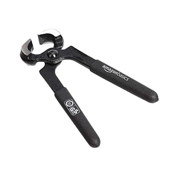 Amazon Basics Zimmermannszange aus Chrom-Vanadium-Stahl zum Drahtschneiden und Nagelziehen, 150 mm