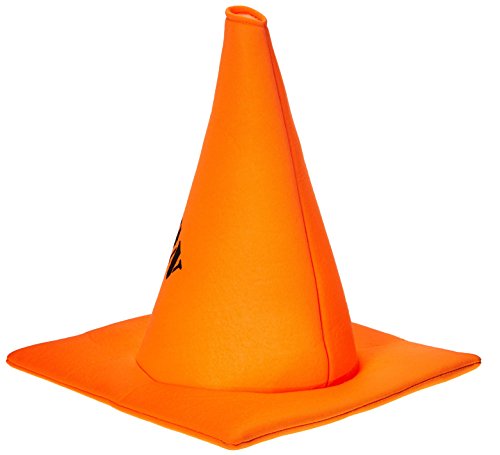 Rasta Imposta Turning 40 Hat , Orange Caution Road Cone Hat, One Size - Fortieth Birthday