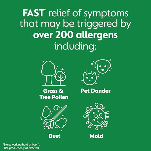 Zyrtec 24 Hour Allergy Relief Tablets, Indoor & Outdoor Anti Allergy Medicine with 10 mg Cetirizine HCl per Antihistamine Tablet, Relief from Runny Nose, Sneezing, Itchy Eyes & More, 30 ct