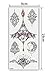 DaLin Sexy Floral Temporary Tattoo Fake Tattoos for Women Men Black Rose Flowers Collection