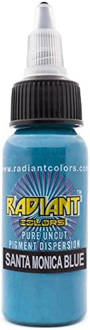 Authentic Radiant Colors U Pick Tattoo Ink MADE IN USA (1/2 OZ, SANTA MONICA BLUE)