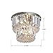 Saint Mossi K9 Crystal Chandelier with 3 Lights and 2-Tier,Modern Flush Mount Ceiling Light Fixtures Modern Chandelier for Bedroom,Dining Room,Livingroom,H9 x D10