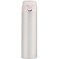 Hroruforg Vacuum Insulated Thermos Thermal Water Bottle Travel Coffee Mug with Safety Buckle Lid Stainless Steel Leak Proof Tumbler Thermo Flask 15.2 Oz/450ml (White)