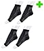 HealthyNees 2 Pairs Combo Foot Ankle Compression Reduce Plantar Fasciitis Heel Arch Pain Sock Sleeve (S/M)