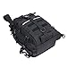 Fyland TB12 Fishing Tackle Bag Water Resistant Shoulder Sling Pack Chest Pack Messenger Bag Outdoor Tackle Backpack for Fishing Gear Storage, Black