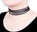 Uniqhia Leather Chain Necklace for Women Girls Choker Tassel Necklace Velvet Length Adjustable