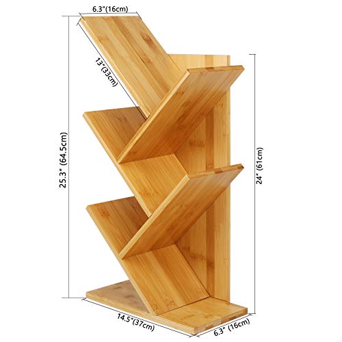 Tree-Bookshelf-Bamboo-Wood-Bookcase-Rack-4-Tier-Book-Rack-Free-Standing-Holder-Organizer-Book-Storage-Organizer-Shelves-BooksCDsAlbumsFiles-Holder-Display-Storage-Rack-for-Home-Office
