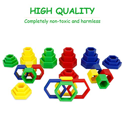 LUKAT Family Board Games for Kids and Adults, Great Stacking Toys for 2 to 4 Players, Educational Building Blocks for Toddlers Boys & Girls, Gift for Ages 3,4,5,6,7 Years Old
