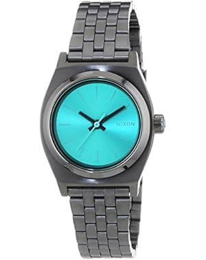 A399-1697 Ladies The Small Time Teller Gunmetal Light Blue Watch