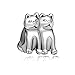 CharmSStory Cute Animal Twin Cat Lover Silver Plated Charms Beadss For Bracelets