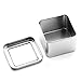 Tosnail 5 oz. Clear Top Square Empty Tin - Great for Store Spices, Candies, Tea or Gift Giving, Pack of 12