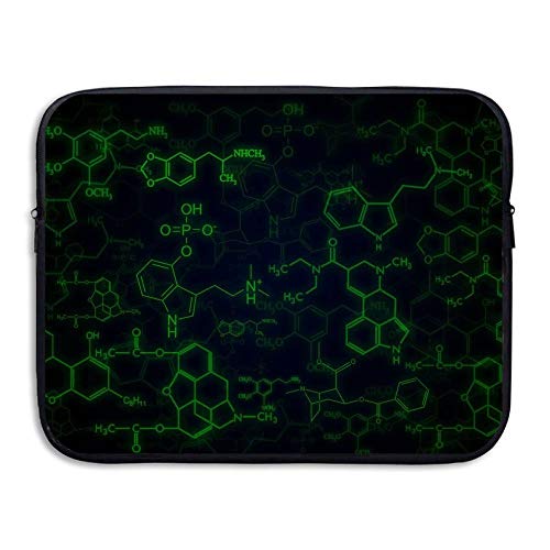 Water-resistant Laptop Bags Green Chemical Structures Ultrabook Briefcase Sleeve Case Bags
