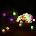 WOOTOP Christmas Lights, 50 LED 17.7ft RGB Globe String Lights, 7 Color Changing Fairy Light for Indoor & Outdoor, Home, Garden, Patio, Party, Holiday, Wedding,Christmas Decorations(Multicolor)