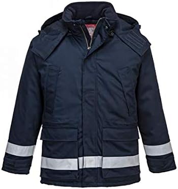 Portwest FR Anti-Static Winter Jacket, Size: L, Colour: Royal Blue, FR59RBRL - Image 4