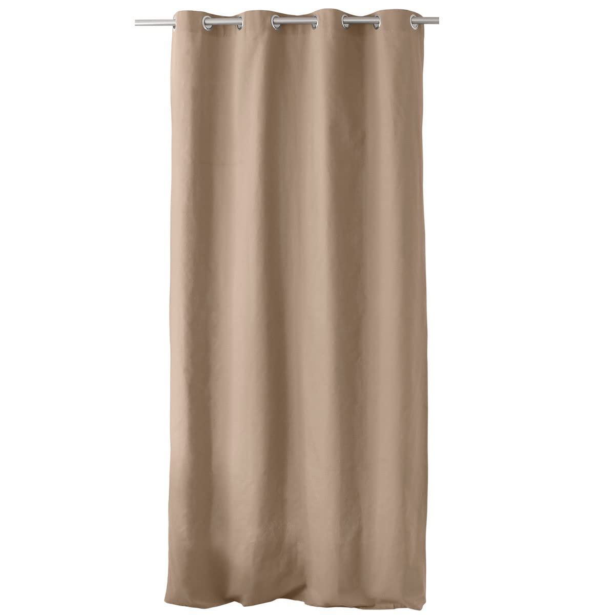 Enjoy Home Panama Curtain with 8 Silver Eyelets Diameter 4 cm 100% Cotton Oeko-Tex Fabric Natural 135 x 240 cm