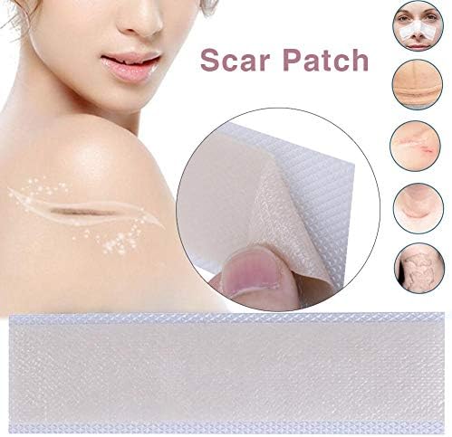 Ksruee Silicone Scar Removal Sheet,Drug-Free, 5.7in ×1.37in Scar Patch for C-Section, Surgery, Burn, Keloid, Acne etc