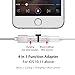 Headphone Jack Adapter for iPhone Charging Adapter Splitter for iPhone Xs Max X 7 8 Plus,Dual Ports Earphone Cable Convertor Quick Charge Car Adapter Headphone Jack Audio + Charge Cable Adapter Sync