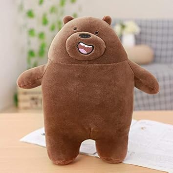 Gyycv Cartoon We Bare Bears Stuffed Toy Stuffed Grizzly Grey White Brown Bear Panda Doll Kawaii Birthday Gift For Children 45 Cm Amazon De Spielzeug
