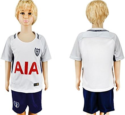 SPOFASH Youth Team Sport Home Colors Tottenham Hotspur Soccer Jersey and Shorts Fan Replica Spurs Uniform Soccer Kit For Kids- White (X-Large(12-13Y))