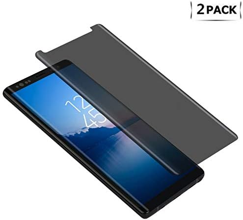 [ 2 Pack ] Galaxy Note 9 Privacy Screen Protector, Cenmein Premium [3D Curved] [Case Friendly] [Anti-Scratch] 9H Hardness Tempered Glass Film Screen Protector for Samsung Galaxy Note 9