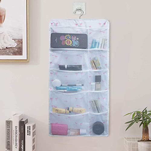 BB Brotrade Hanging Closet Organizers,Dual-Sided Hanging Underwear Organizers with Hanger,25 Mesh Pockets for Storage Bra, Socks,Lingerie,Makeup and Dorm Room Accessories (White)