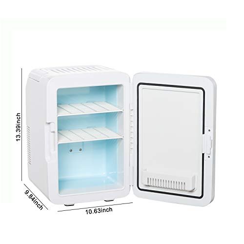 Mini Fridge, 10 Liter/12 Can AC/DC Portable Cooler and Warmer, Personal