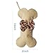 Beyond Your Thoughts New Linen Dog Bone Christmas Stockings for Pet Jute Natural Burlap Holidays-16 inches x 8 inches 1# Red Bowknot (1 Pack)