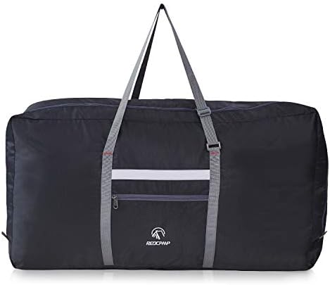 REDCAMP 100L Foldable Extra Large Duffle Bag 31 Inch, Lightweight Travel Duffel Bag with Adjustable Strap for Men Women, Black/Dark Blue/Red 9 REDCAMP 100L Foldable Extra Large Duffle Bag 31 Inch, Lightweight Travel Duffel Bag with Adjustable Strap for Men Women, Black/Dark Blue/Red