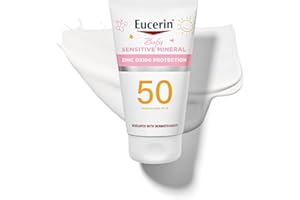 Eucerin Sun Sensitive Mineral Baby Sunscreen SPF 50, Sunscreen Lotion with Zinc Oxide Protection, Mineral Sunscreen, 4 Fl Oz 