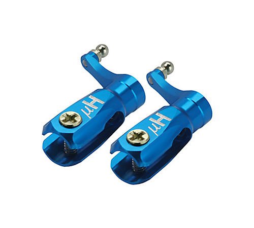 Aluminum Triple Bearing Main Blade Grip, Blue: Blade Nano CP X