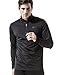 Tesla CLSL TM-HMKZ01-BLK_X-Large Men's Winterwear Sporty Slim Fit 1/4 Zip Fleece Lining Sweatshirt HMKZ01
