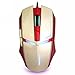 Qisan(TM) USB Wired 1600 DPI Adjustable LED Cool Gaming Mouse(Golden)