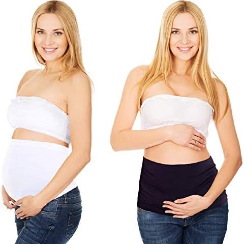 Maternity Fit, Bamboo Belly Band with Waist Extenders for All Stages of Pregnancy, 3-4 items