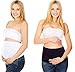 Maternity Fit, Bamboo Belly Band with Waist Extenders for All Stages of Pregnancy, 3-4 items (Small, Black and White)