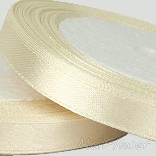 25 METRES X 10MM OF SATIN RIBBON FOR WEDDING FAVOUR / CRAFT / GIFT WRAP/ CHRISTMAS (CREAM)