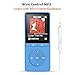 AGPTEK A20 8GB MP3 Player with FM Radio/Voice Recorder, 70 Hours Playback and Expandable Up to 64GB with Independent Lock & Volume Control, Blue