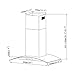 Stainless Steel Hood, CIARRA 36 inch Island Range Hood with Touch Control Panel, Ducted/Ductless Convertible Kitchen Stove Vent Hood with 3 Speed Motor & Dishwasher Safe Mesh Filters