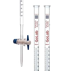 10pcs GoLab Laboratory Class A Burette with PTFE