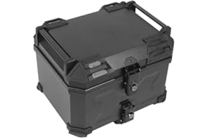 45L Motorcycle Top Case, ABS Universal Motorcycle Top Box with Quick Release Plate, Trunk Tail Box for Store Helmet, Motorcyc