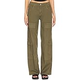 Sanctuary Women's Wide-Leg Cargo Pants (Mossy Green, 33)