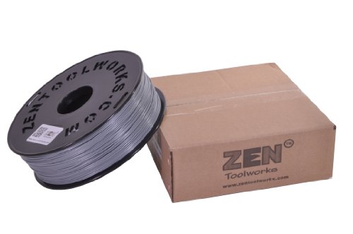Zen Toolworksâ„¢ 3D Printer 1.75mm Silver ABS Filament 1kg (2.2lbs) Spool